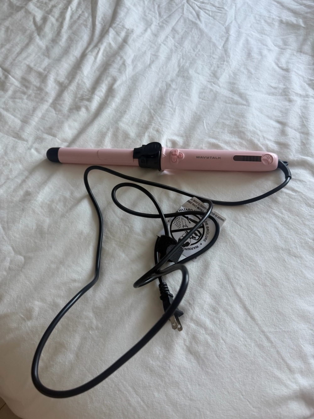 Wavstalk Pink Curling Iron for Women - Lightweight Styling Wand